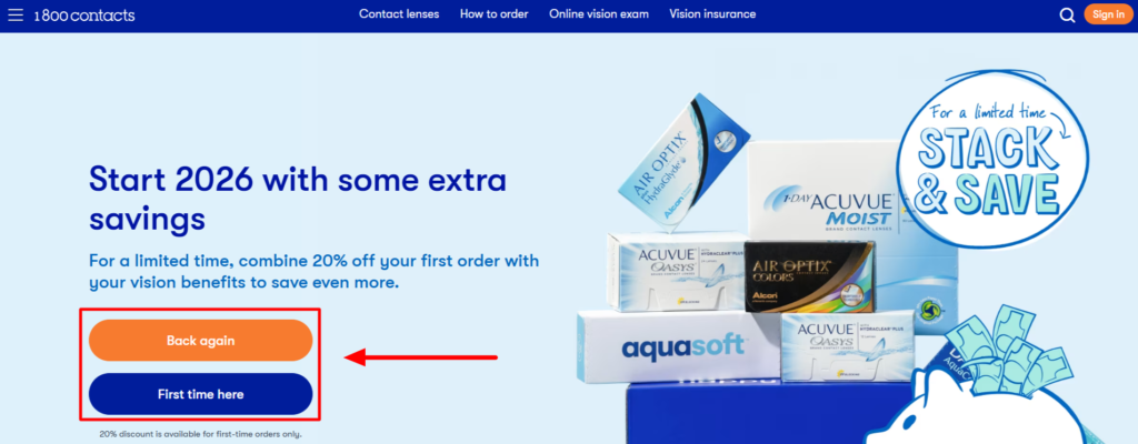 Choose one back again or first time